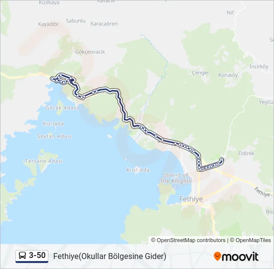3-50 Bus Line Map