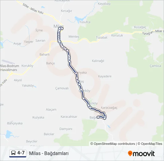 4-7 Bus Line Map
