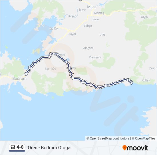 4-8 Bus Line Map