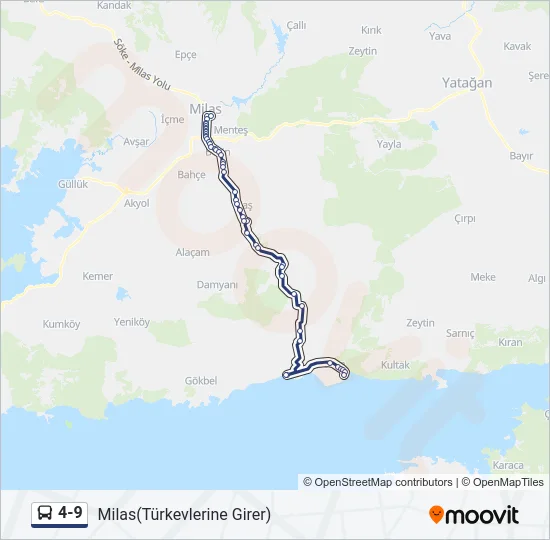 4-9 Bus Line Map
