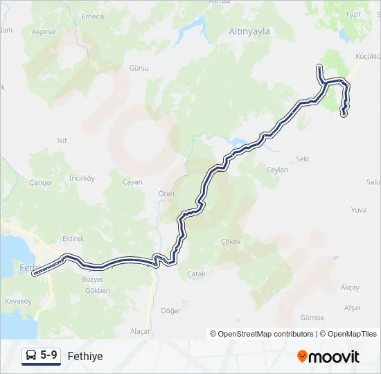 5-9 Bus Line Map