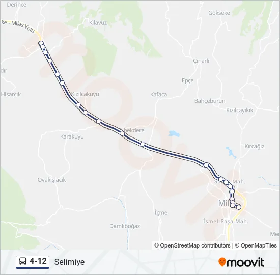 4-12 Bus Line Map