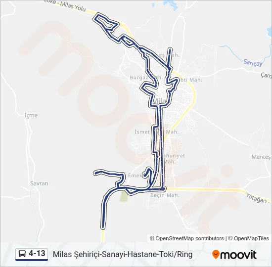 4-13 Bus Line Map