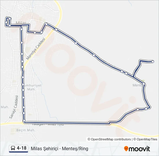 4-18 Bus Line Map