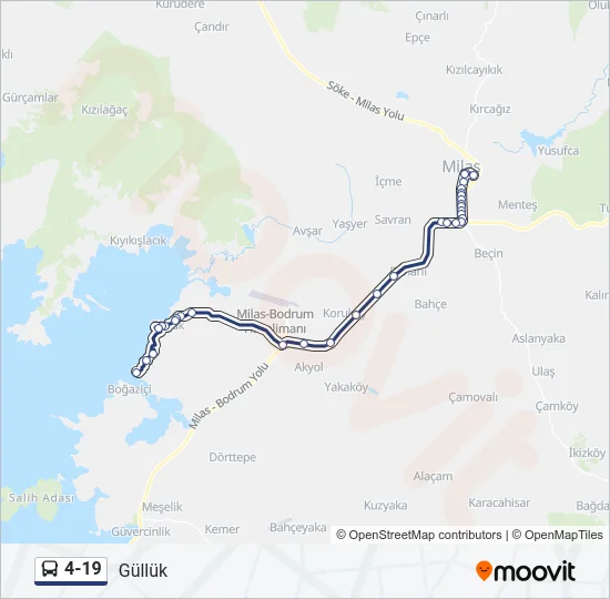 4-19 Bus Line Map