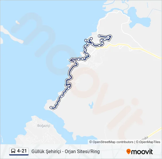 4-21 Bus Line Map