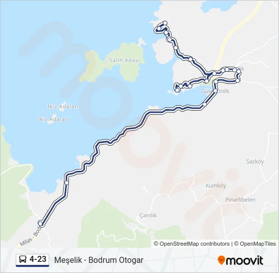 4-23 Bus Line Map