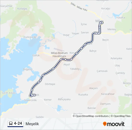 4-24 Bus Line Map