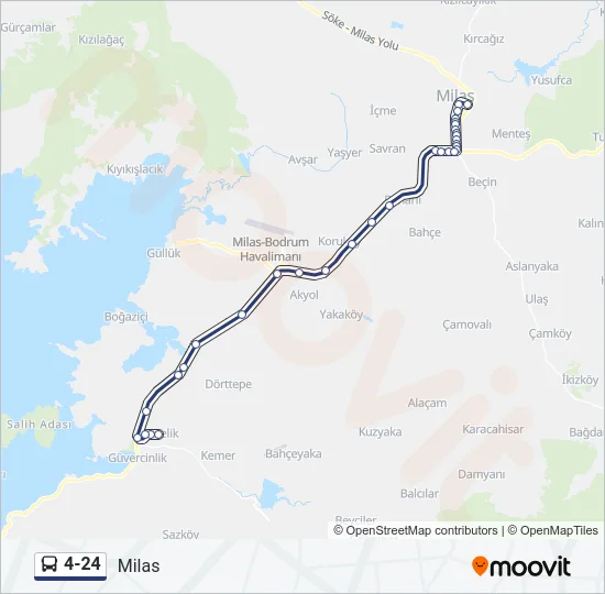 4-24 Bus Line Map