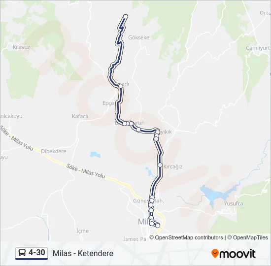 4-30 Bus Line Map