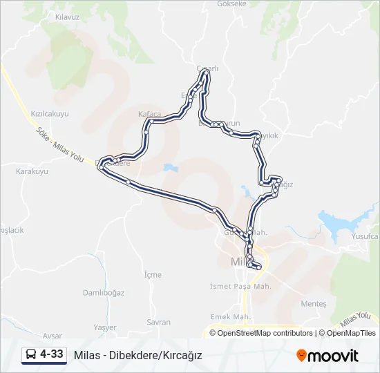4-33 Bus Line Map