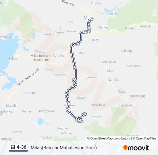 4-36 Bus Line Map