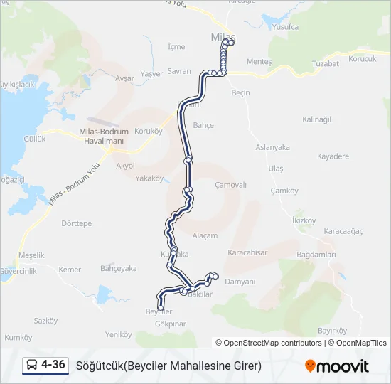 4-36 Bus Line Map