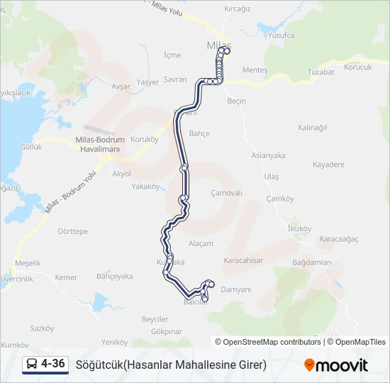 4-36 Bus Line Map