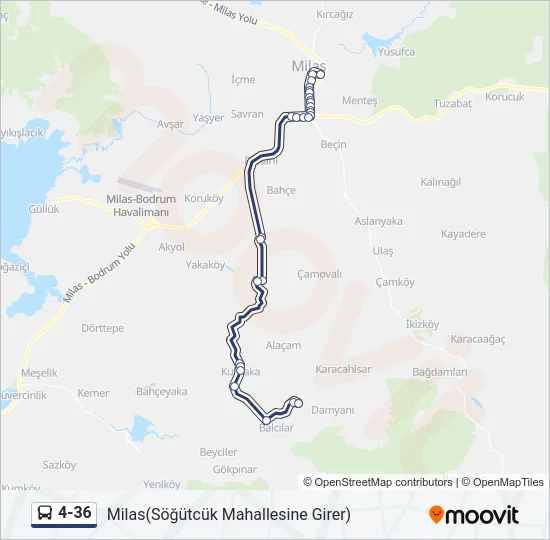 4-36 Bus Line Map