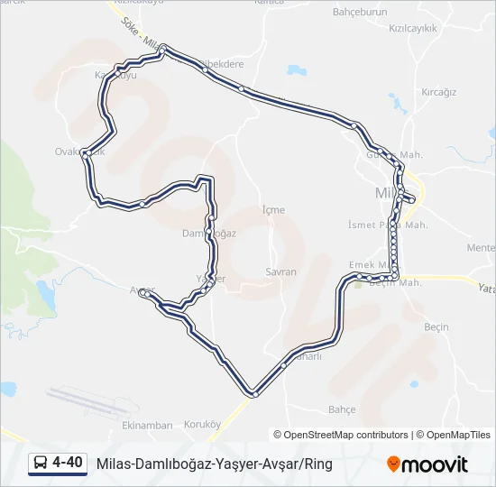 4-40 Bus Line Map