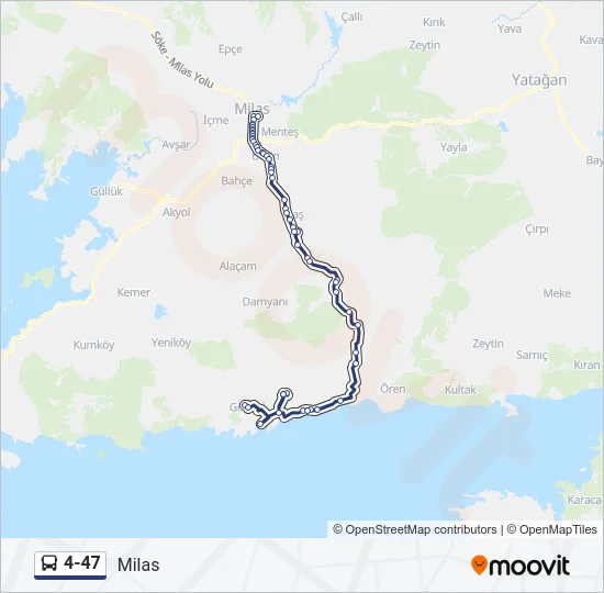 4-47 Bus Line Map