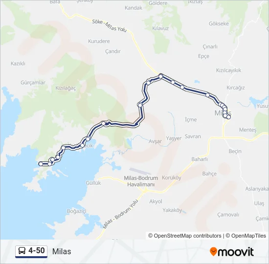 4-50 Bus Line Map