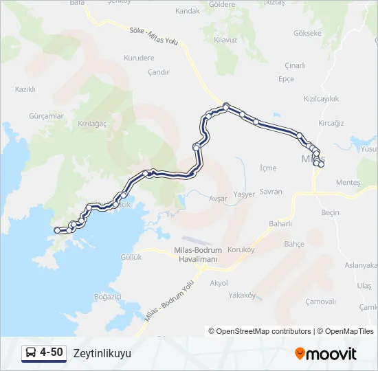 4-50 Bus Line Map