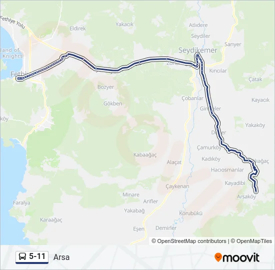 5-11 Bus Line Map