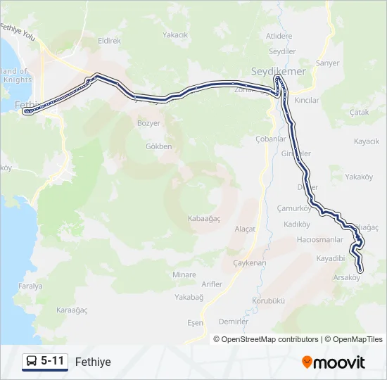 5-11 Bus Line Map