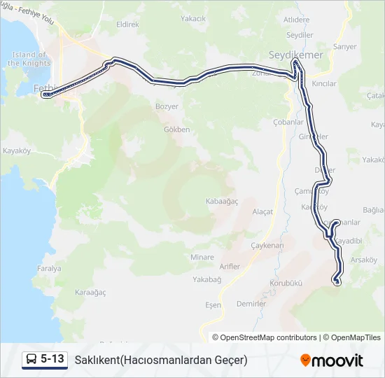 5-13 Bus Line Map