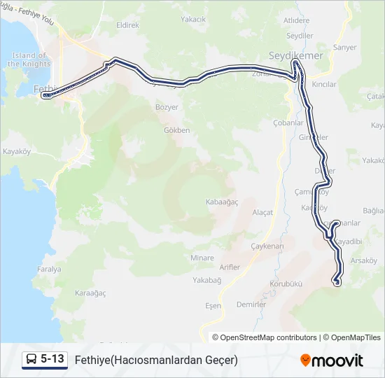 5-13 Bus Line Map