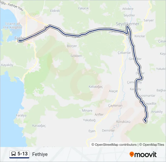 5-13 Bus Line Map