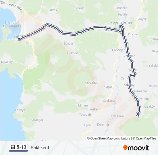 5-13 Bus Line Map