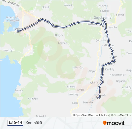5-14 Bus Line Map