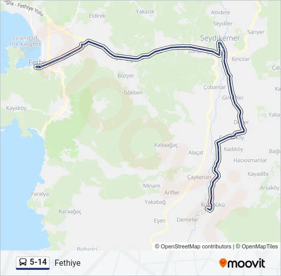 5-14 Bus Line Map