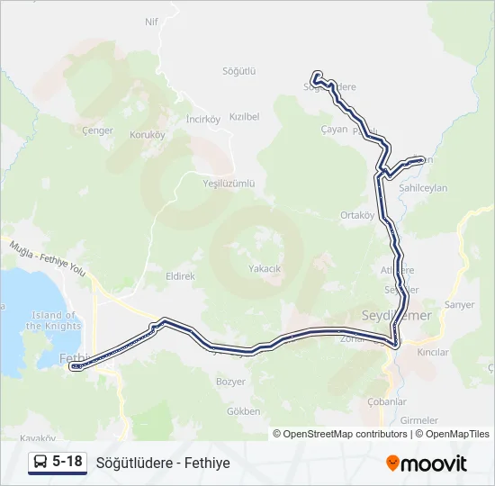 5-18 Bus Line Map