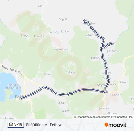 5-18 Bus Line Map