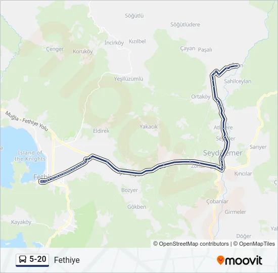 5-20 Bus Line Map