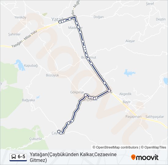 6-5 Bus Line Map
