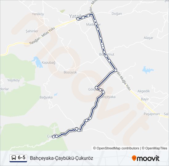 6-5 Bus Line Map