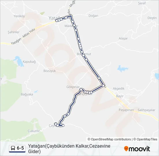 6-5 Bus Line Map
