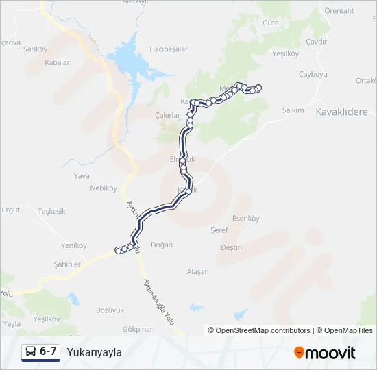 6-7 Bus Line Map