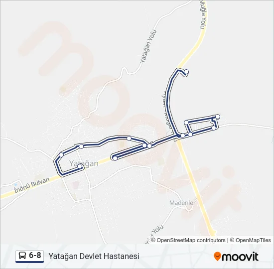 6-8 Bus Line Map