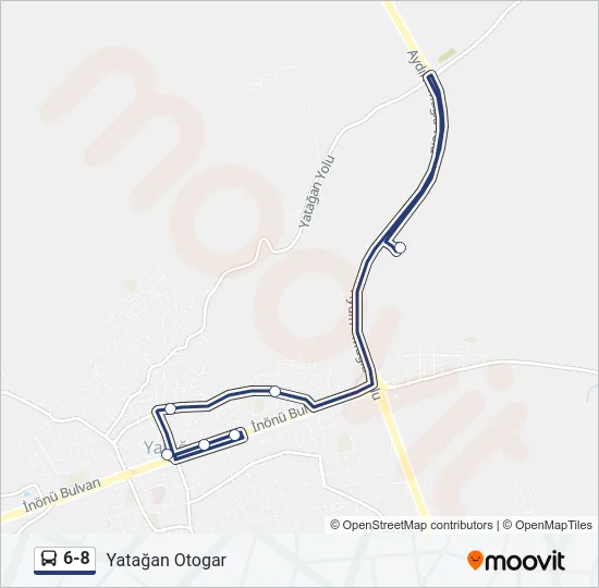 6-8 Bus Line Map