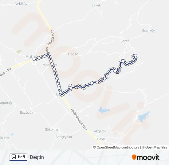 6-9 Bus Line Map