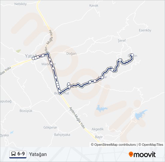 6-9 Bus Line Map