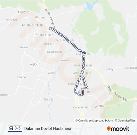 8-5 Bus Line Map
