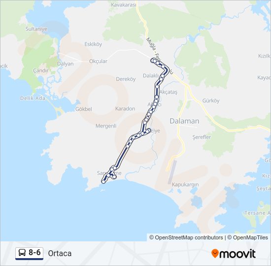 8-6 Bus Line Map