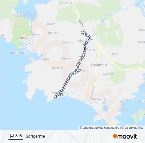 8-6 Bus Line Map