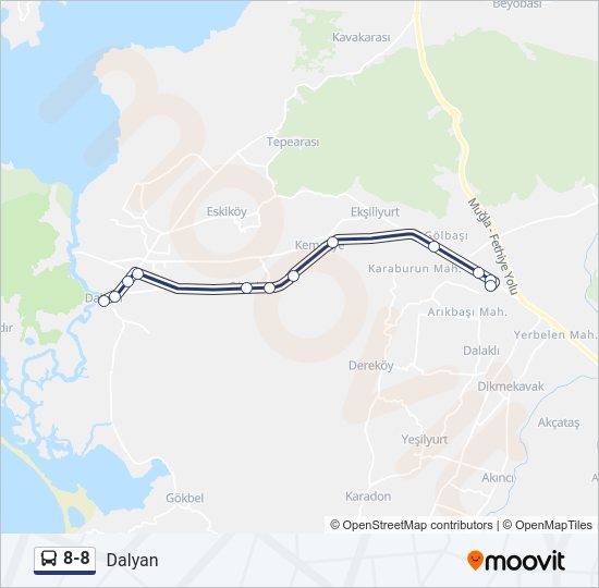8-8 Bus Line Map