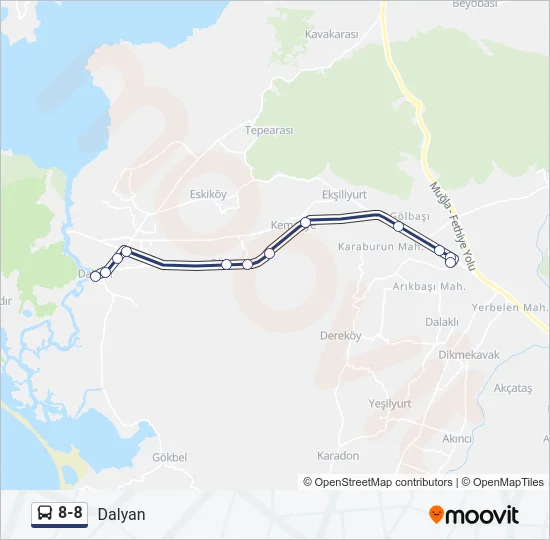 8-8 Bus Line Map