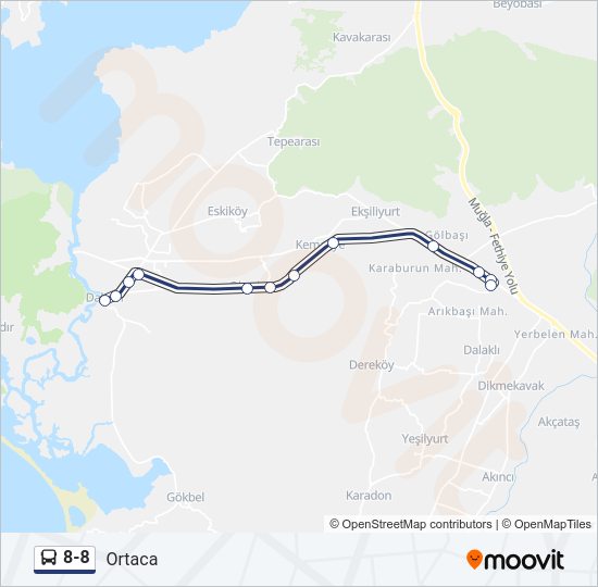 8-8 Bus Line Map