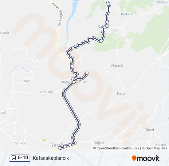 6-10 Bus Line Map