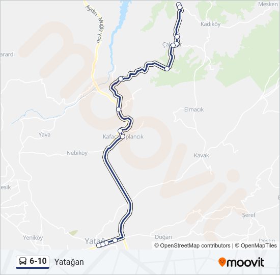 6-10 Bus Line Map